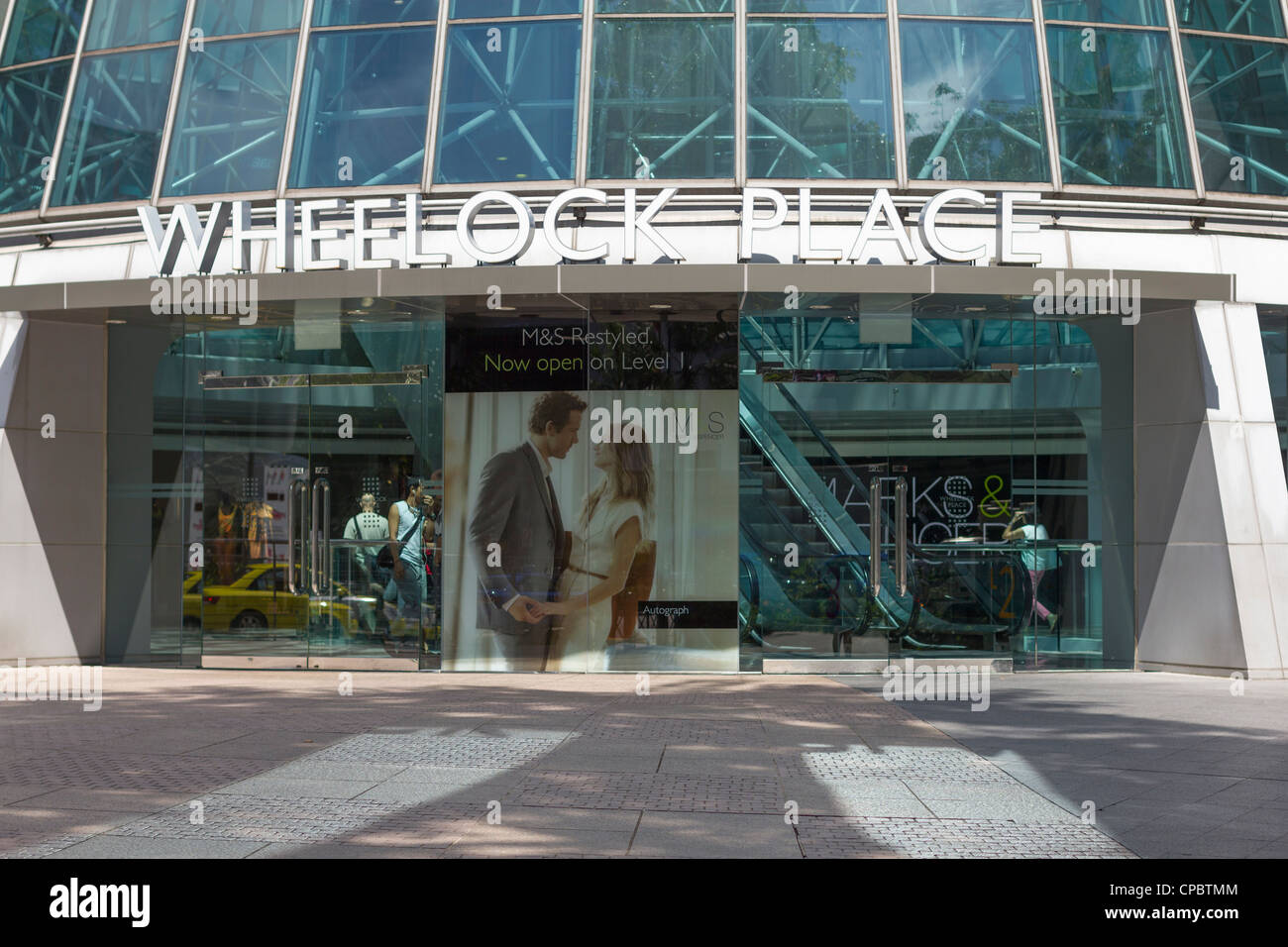 Wheelock place shopping center su Orchard Rd Singapore Foto Stock