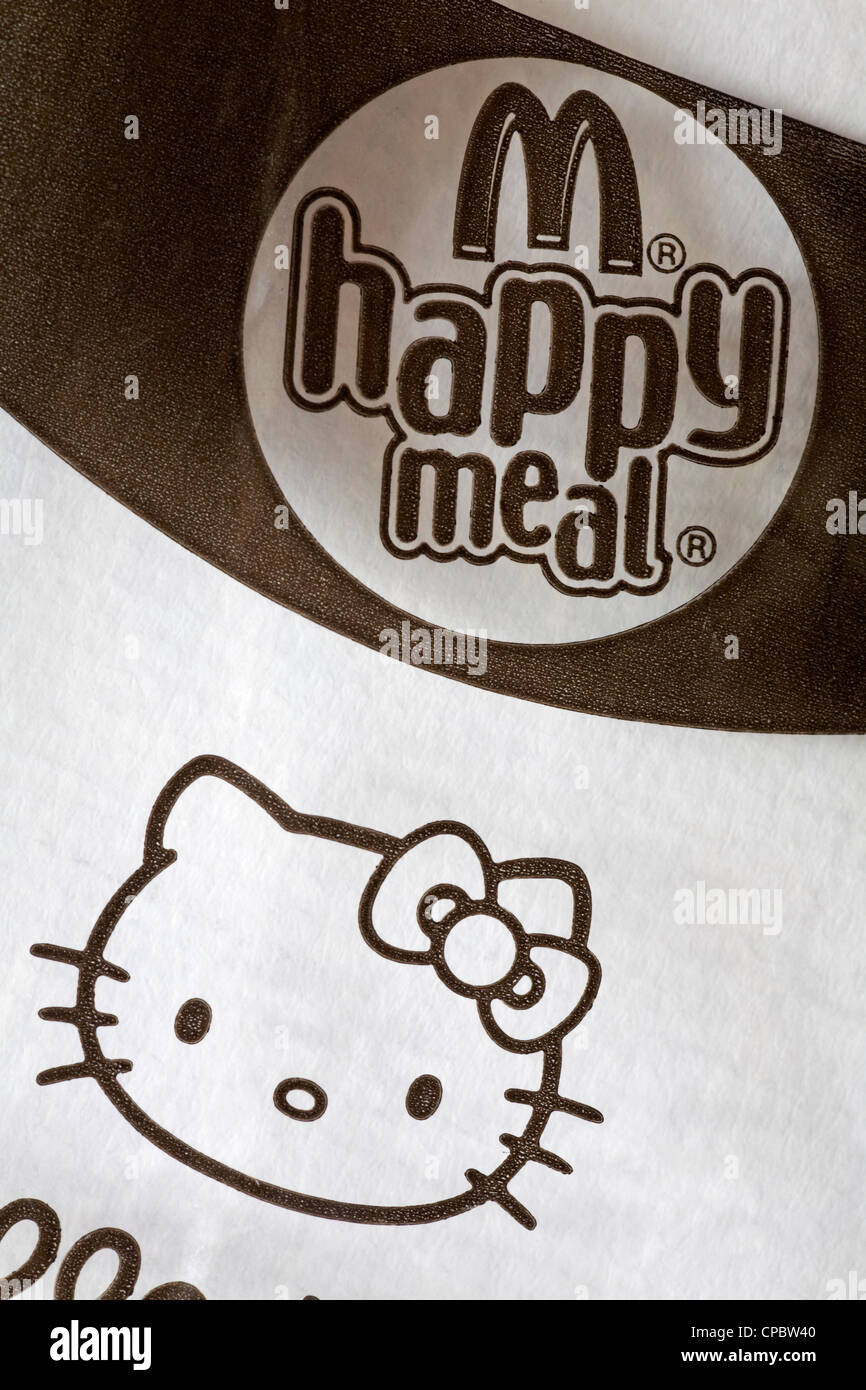 Involucro su Hello Kitty dono gratuito da McDonald's Happy Meal Foto Stock