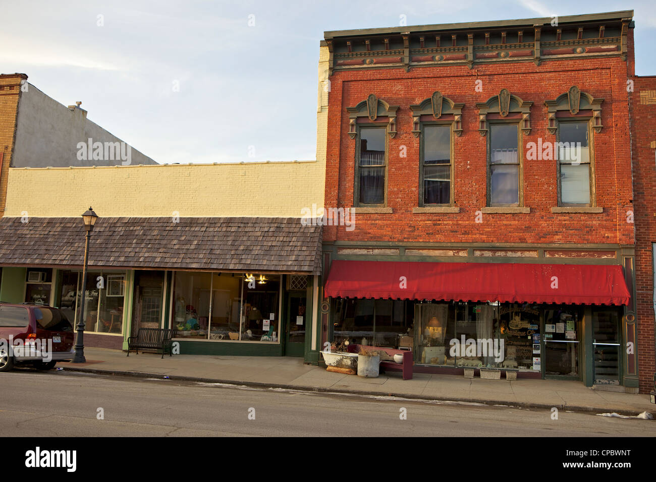 Shop on Main St, Lexington Missouri Foto Stock