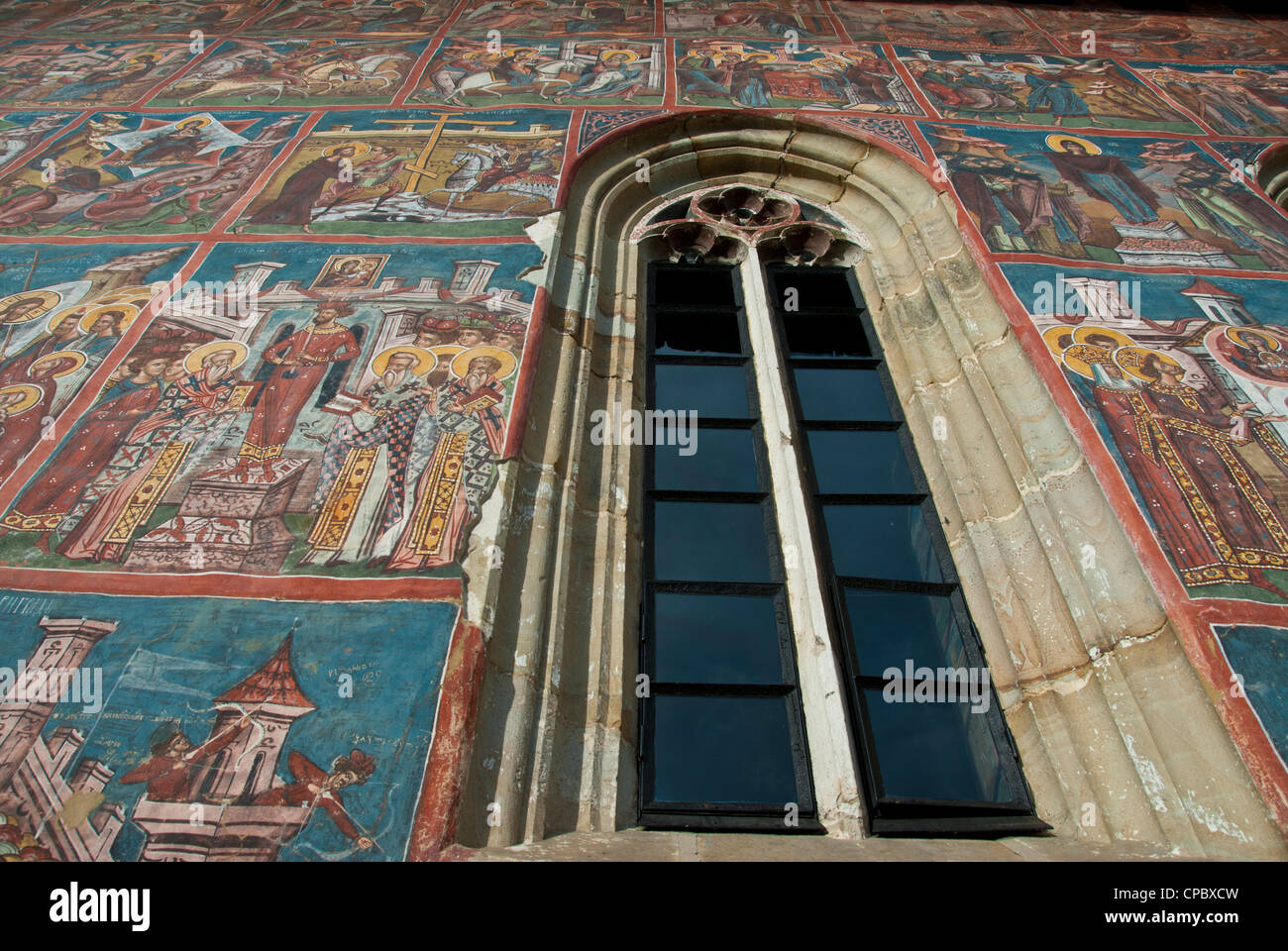 Il Monastero Sucevita, patrimonio mondiale dell UNESCO, Bucovina, Romania Foto Stock