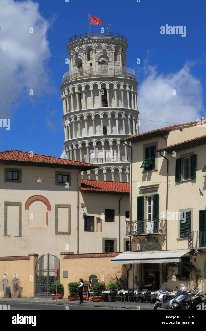 Italia Toscana Pisa la torre pendente Foto Stock