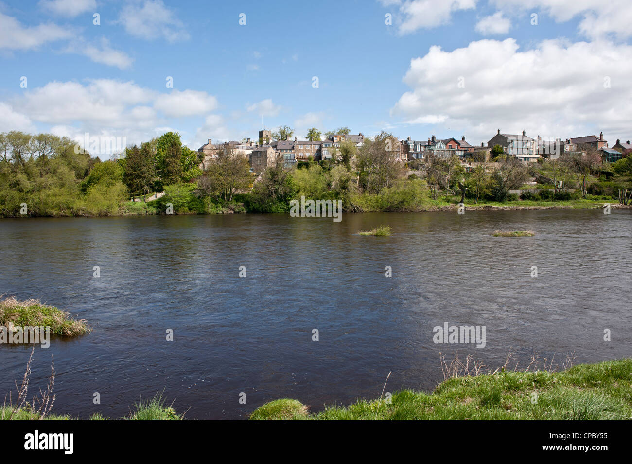 Corbridge e il fiume Tyne, Northumberland Foto Stock