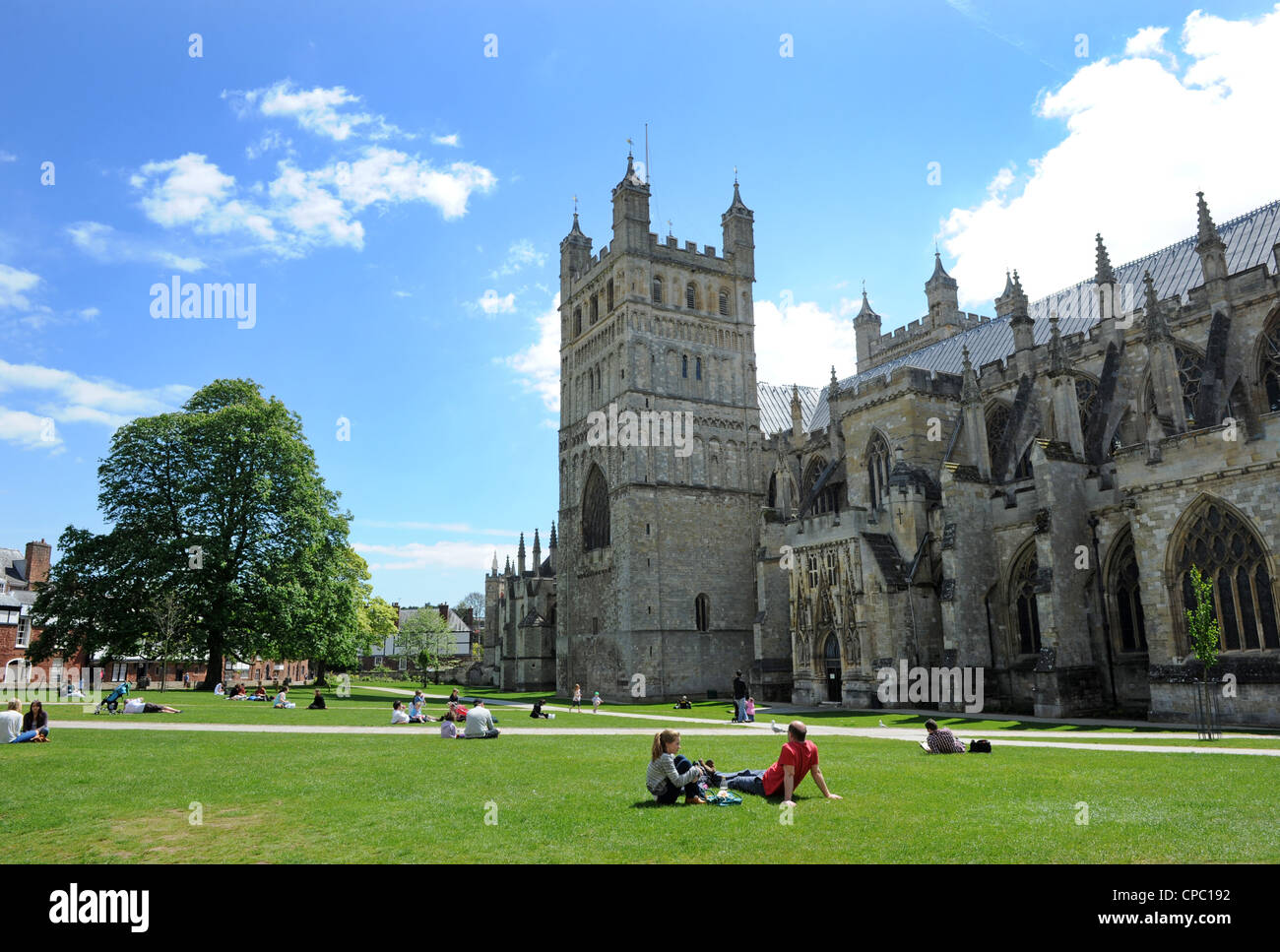 La Cattedrale di Exeter motivi Foto Stock