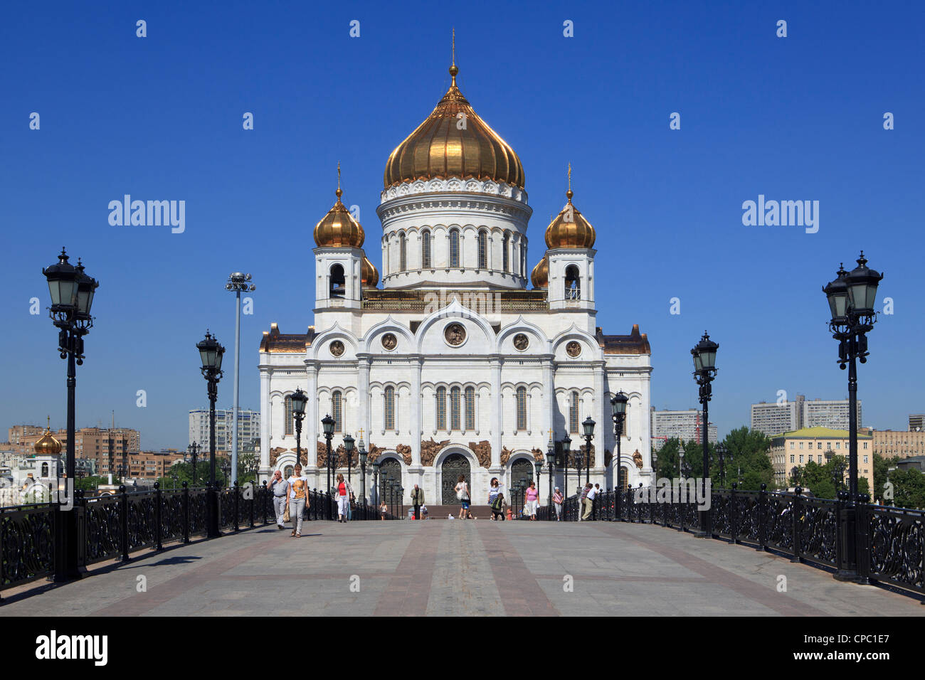 Il Patriarca del ponte che conduce alla Cattedrale di Cristo Salvatore a Mosca, Russia Foto Stock