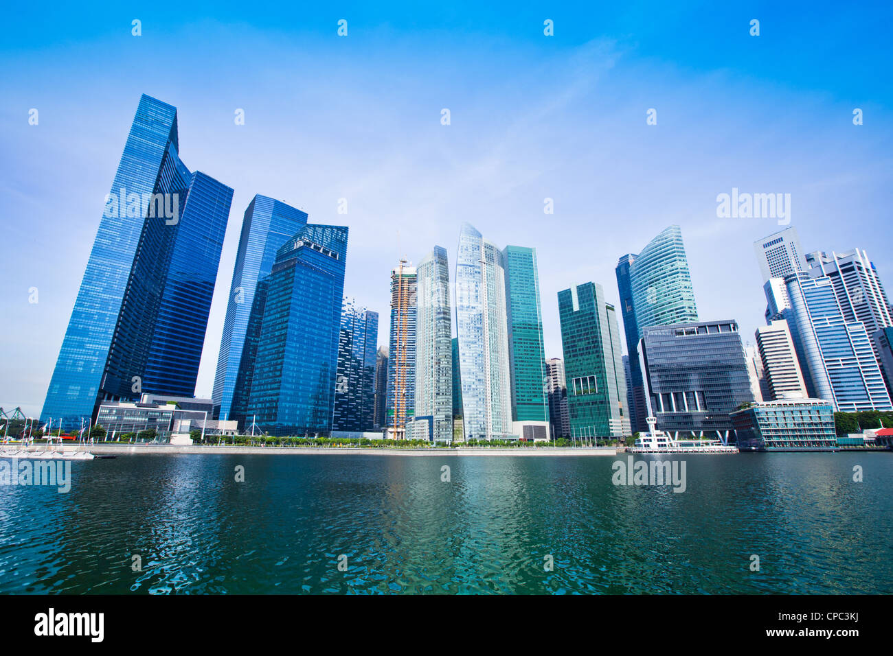 Il Marina Bay - Singapore quartiere degli affari Foto Stock