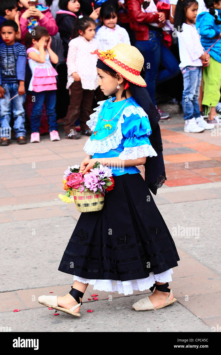 Processione di Pasqua dei bambini. Tunja, Boyacá, Colombia, Sud America Foto Stock