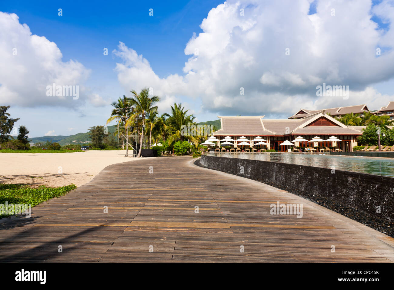 Paesaggio tropicale di località turistica Foto Stock