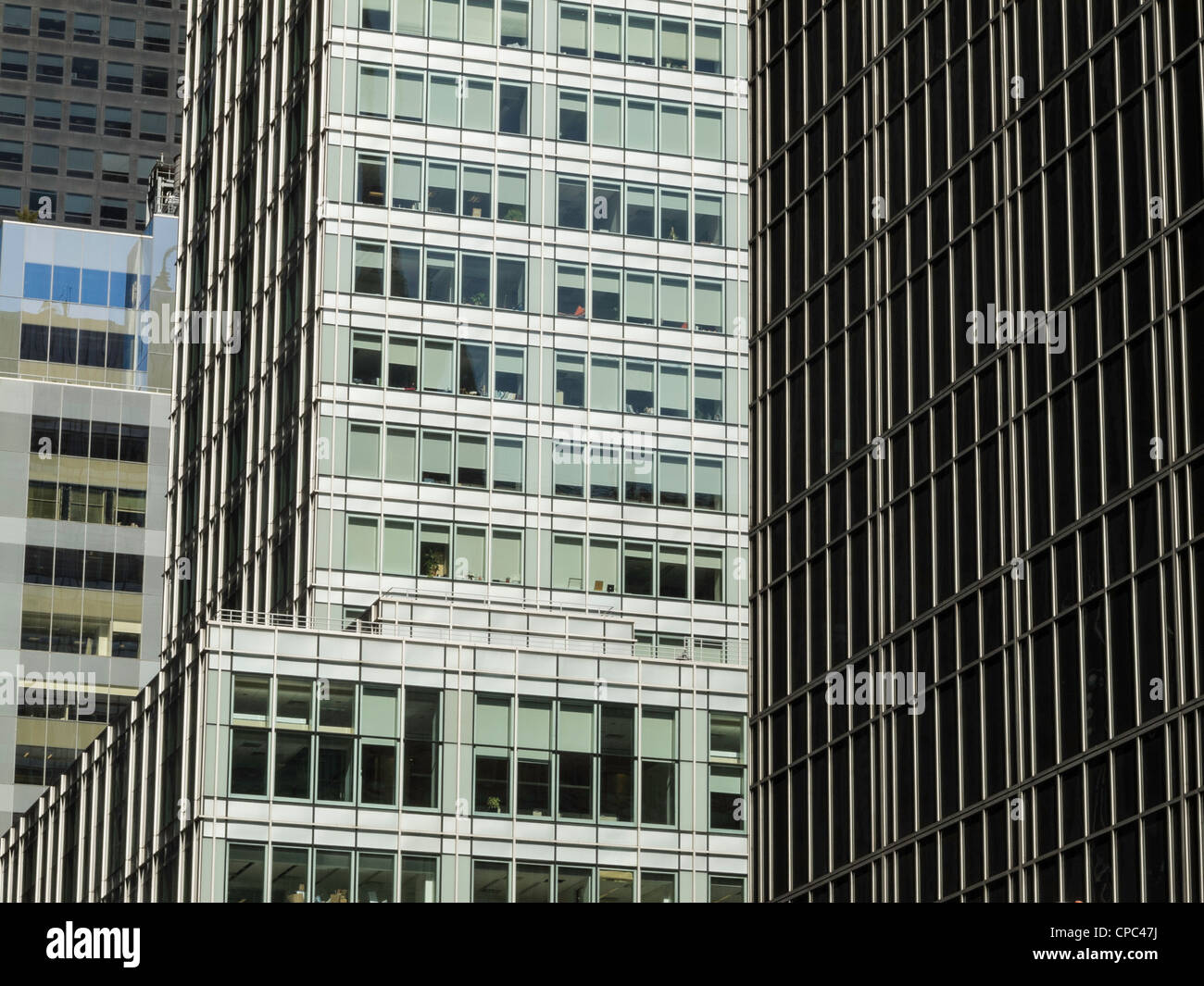 Facciate di edifici, NYC Foto Stock