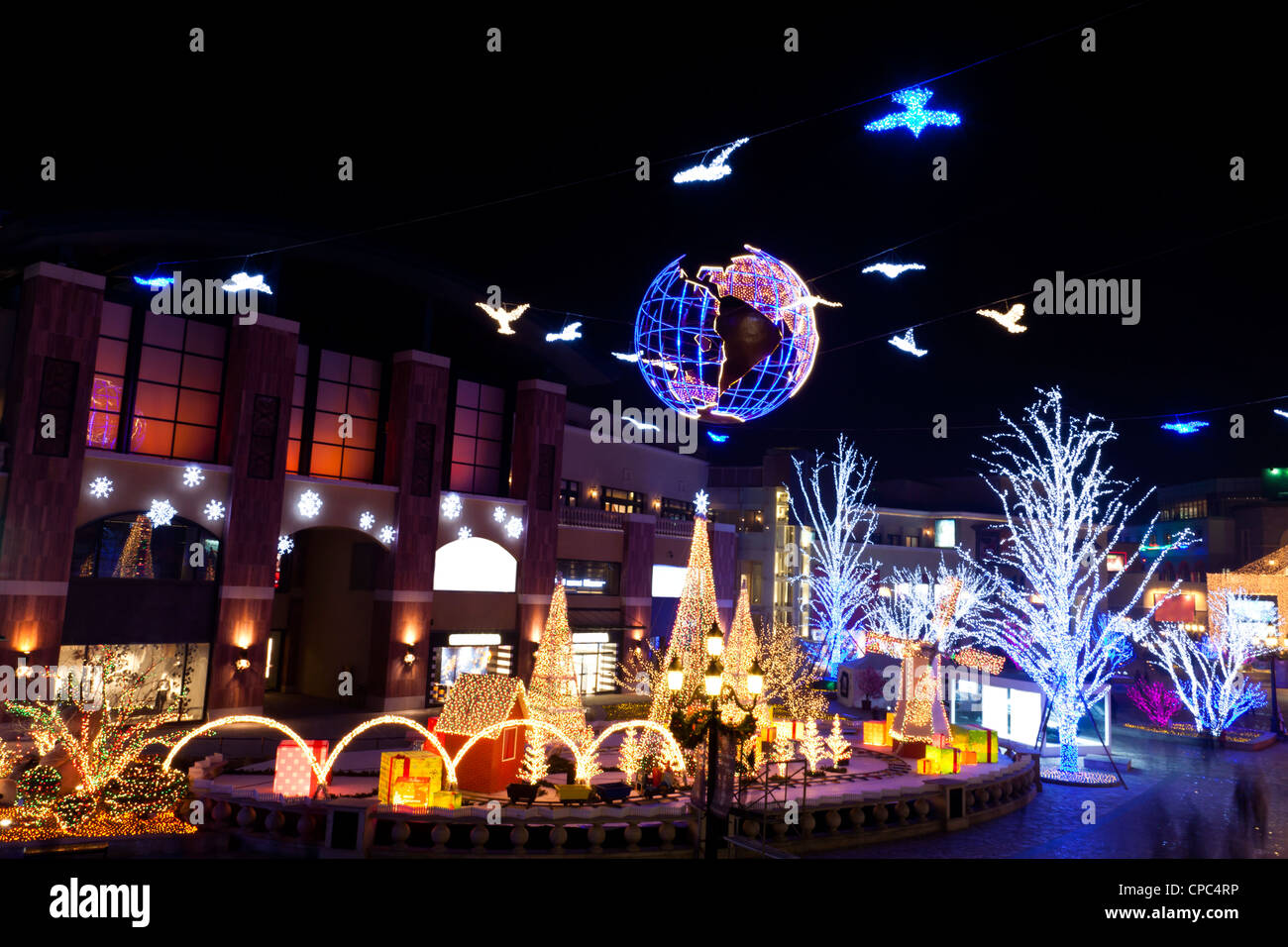 Luci di Natale Foto Stock