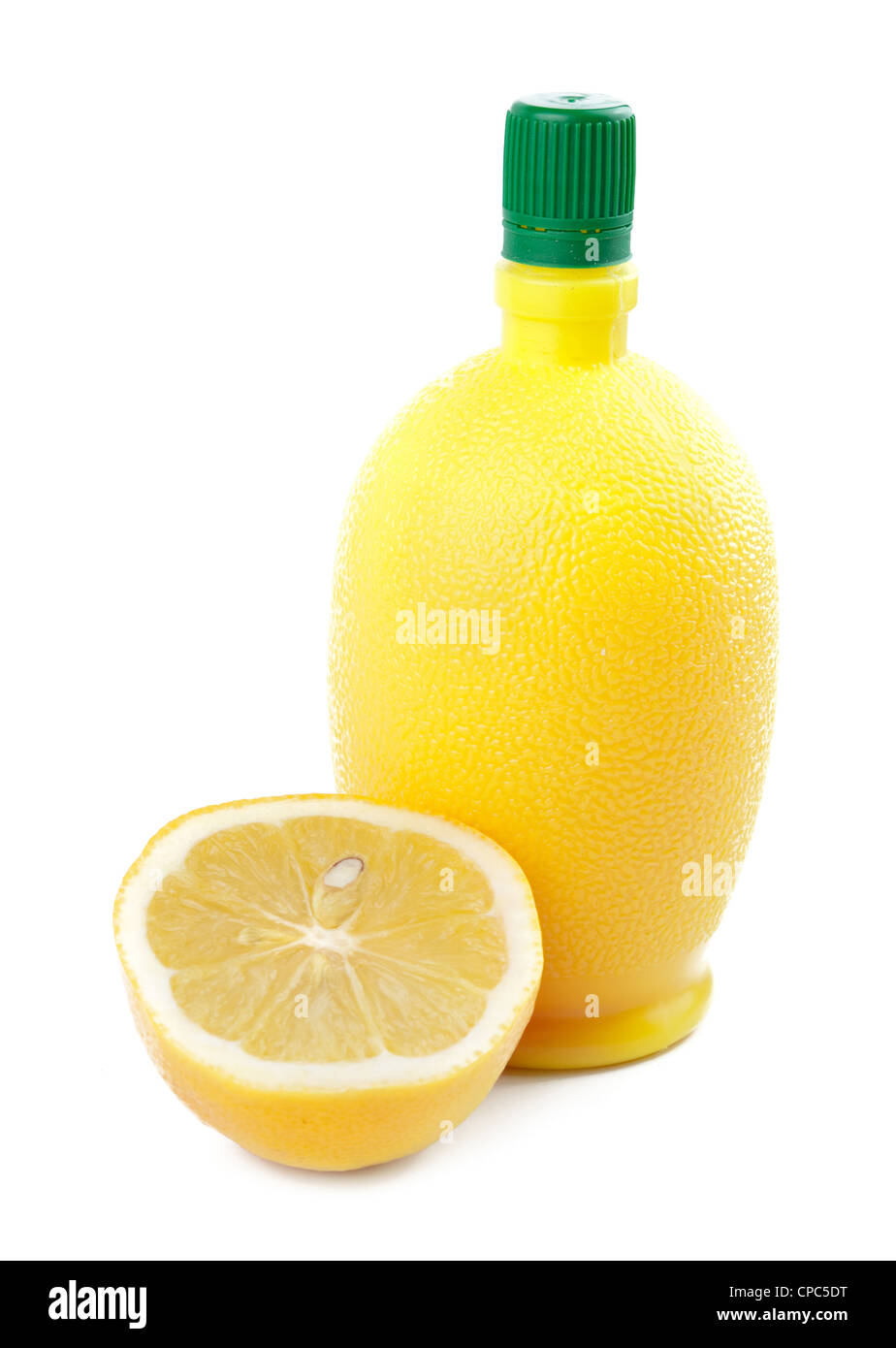 Il succo di limone è isolato su bianco Foto Stock