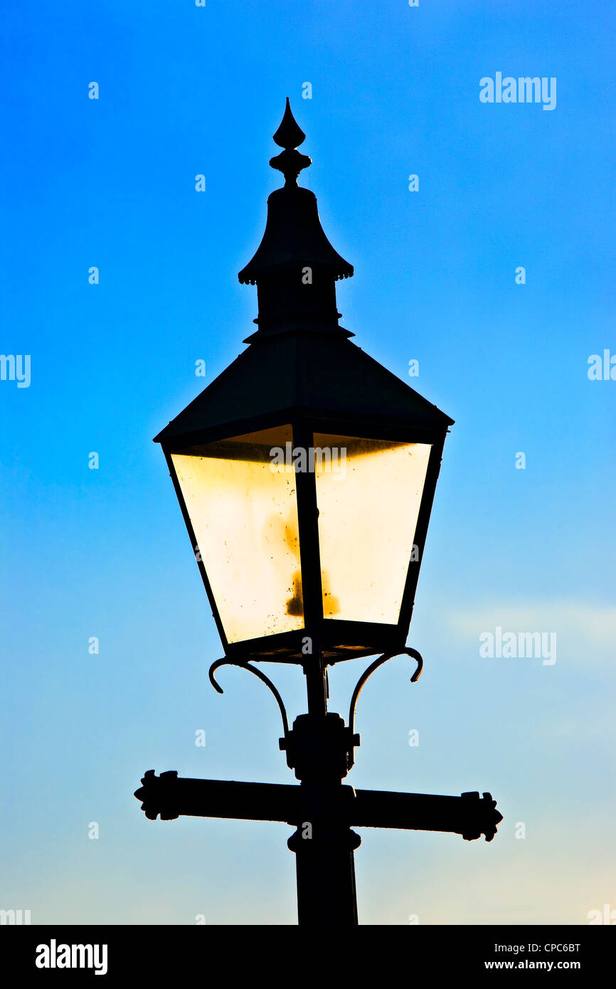 Clunes Australia / una chiusura del dettaglio di una vecchia strada lampada. Foto Stock