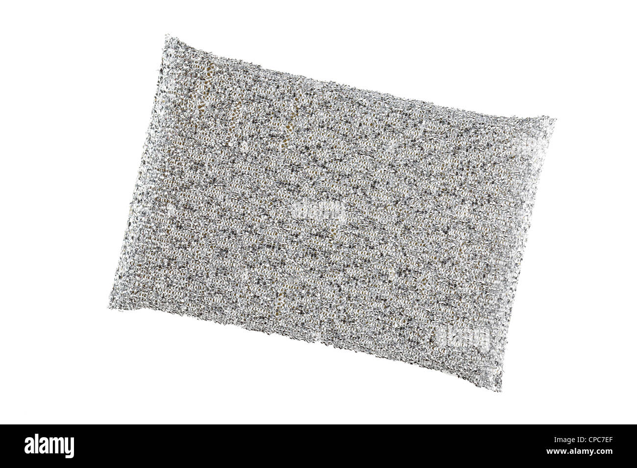 Acciaio inox paglietta isolato su uno sfondo bianco Foto stock - Alamy