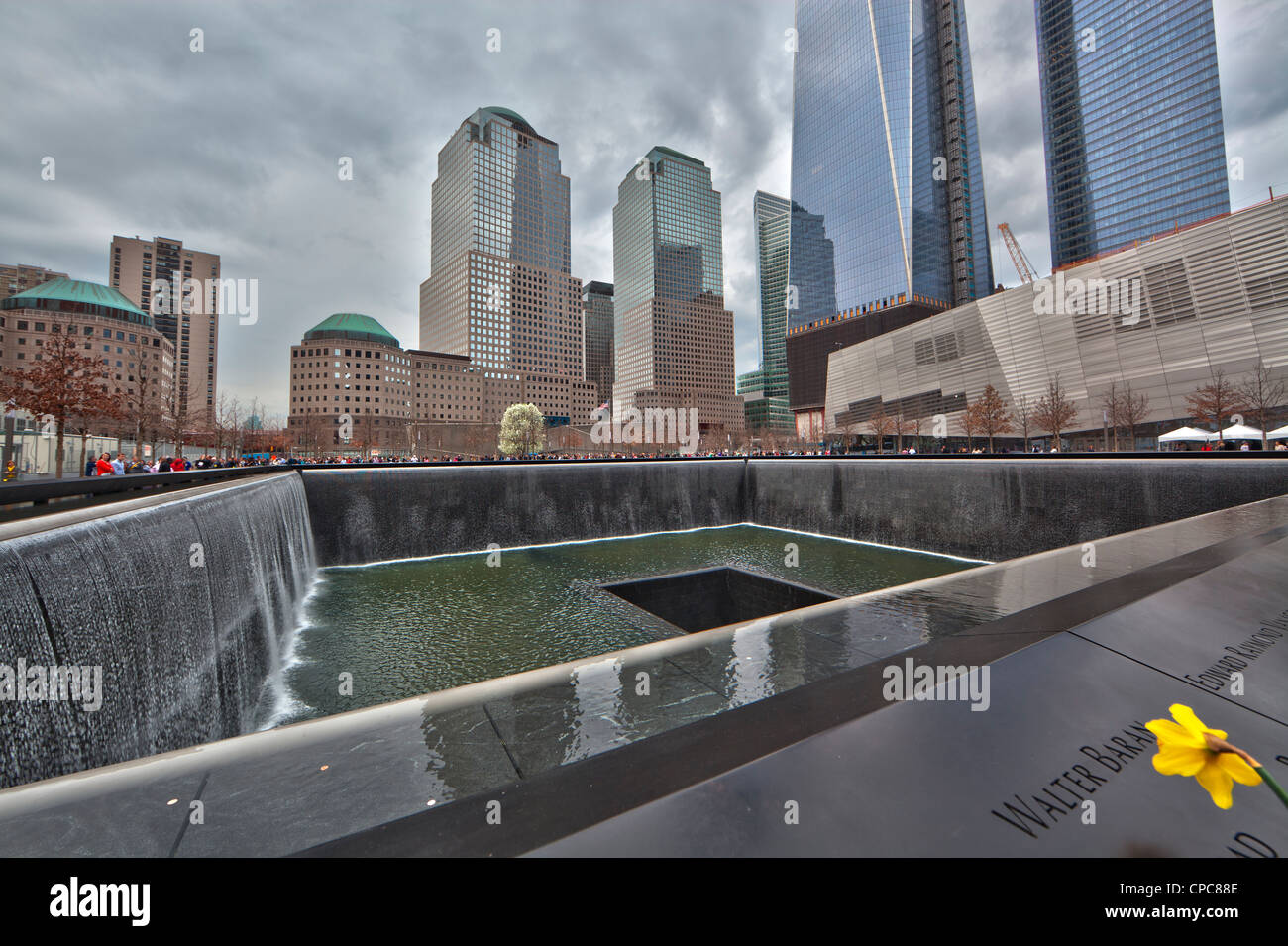 National September 11 Memorial al sito del World Trade Center, Manhattan New York City Foto Stock