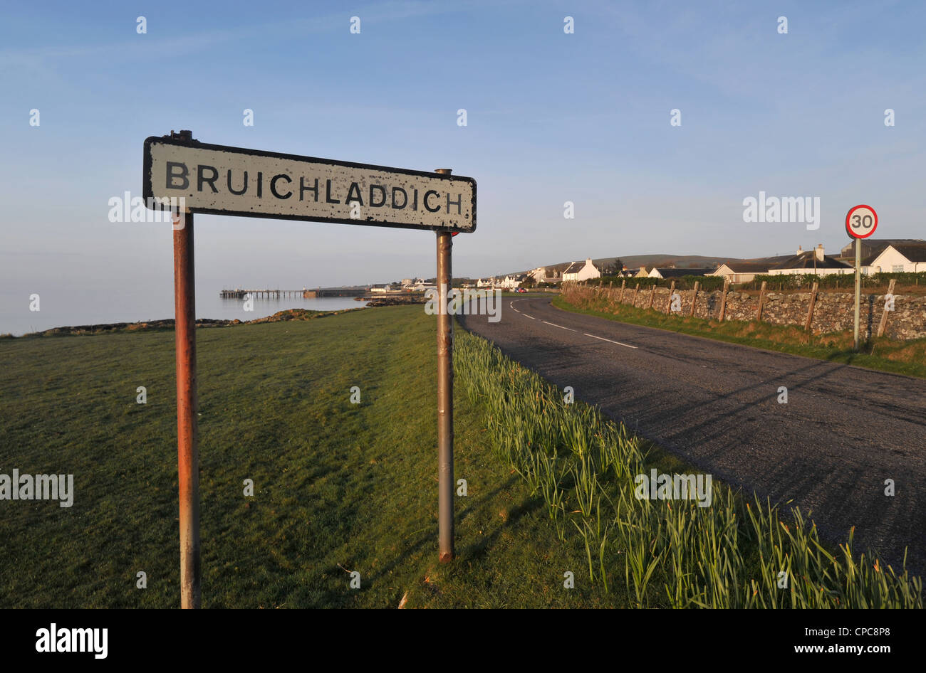 Bruichladdich distillery su Islay, in scozzesi Ebridi Interne Foto Stock