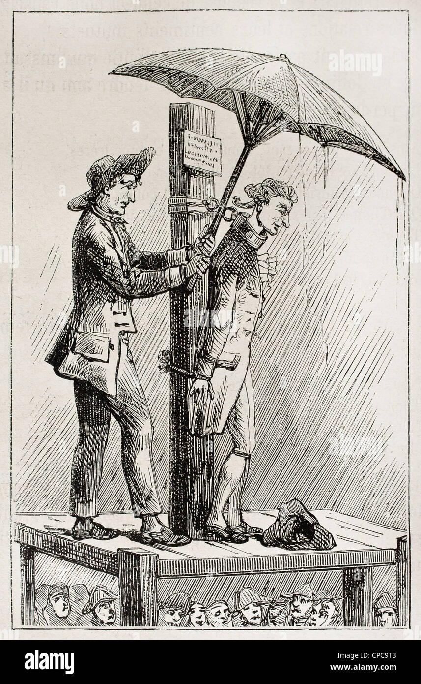 John Shebbeare (1709-1788) sulla gogna Foto Stock