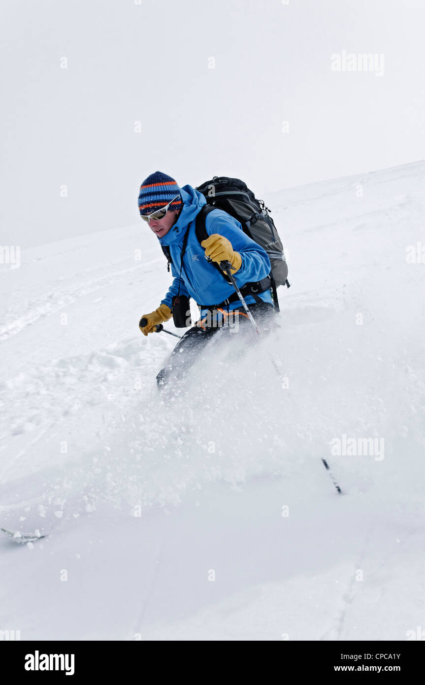 Sci alpinismo nel Parco Nazionale Gran Paradiso Foto Stock