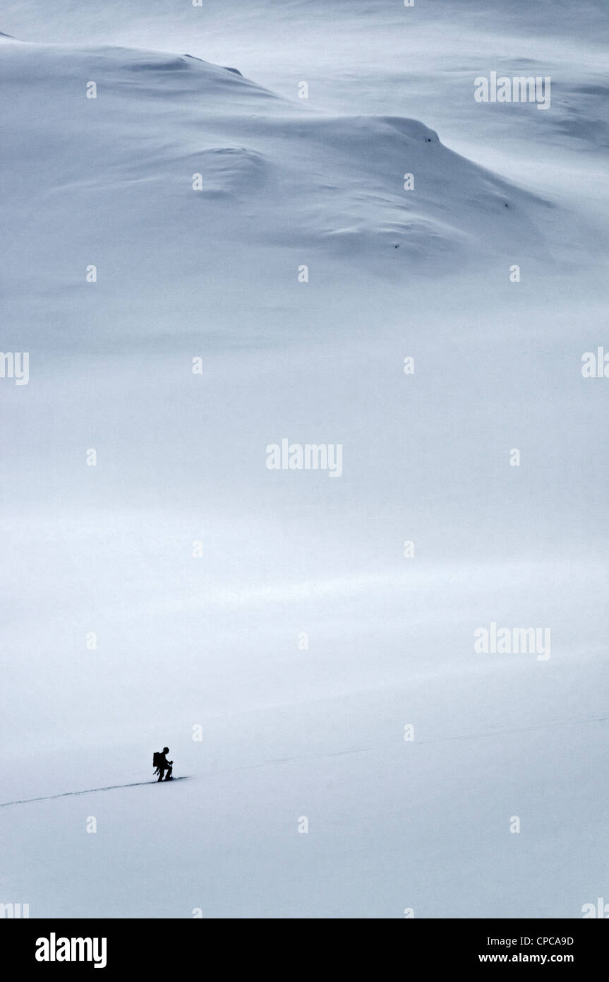 Sci alpinismo nel Parco Nazionale Gran Paradiso Foto Stock