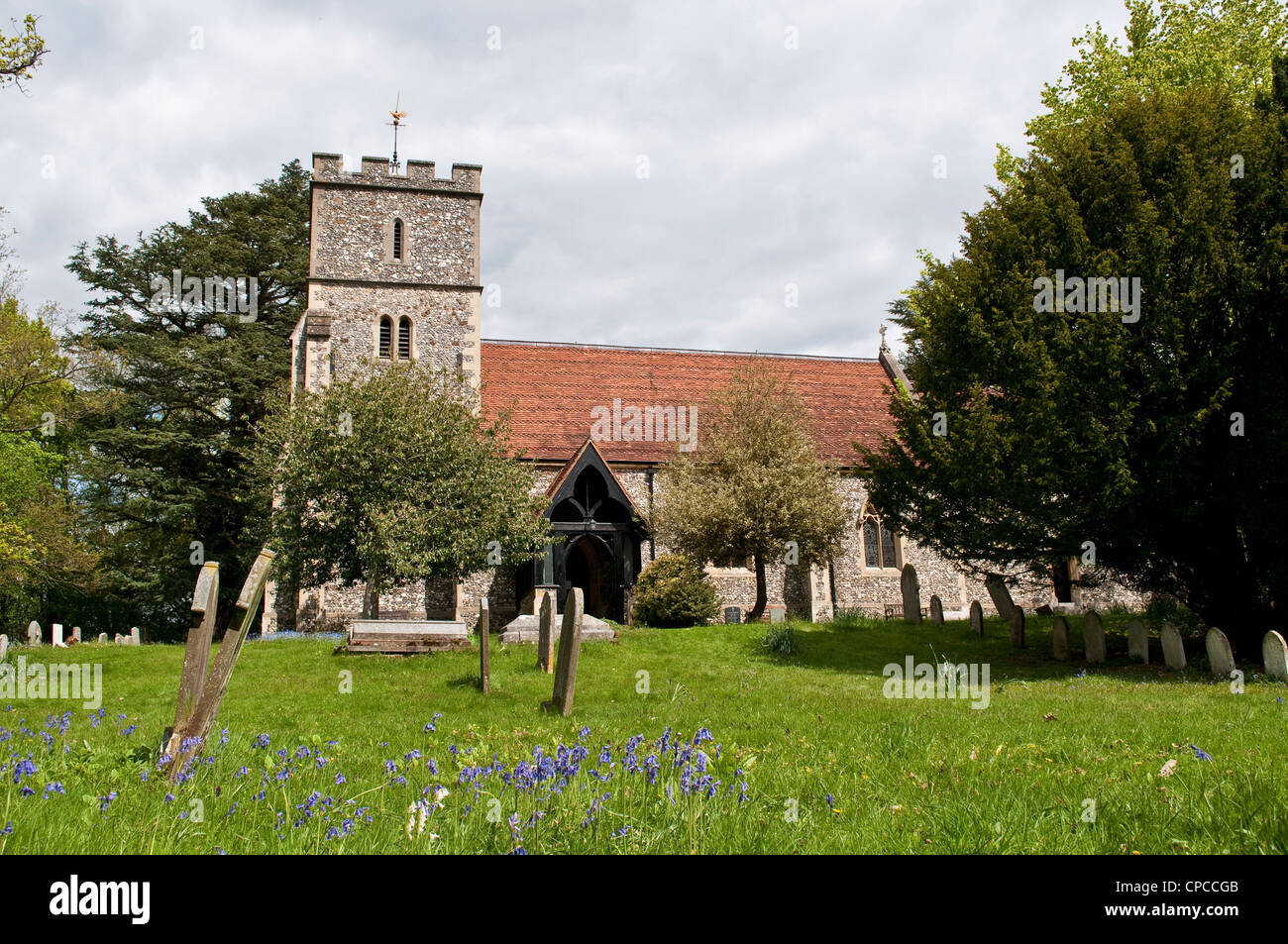 Santa Maria Vergine Chiesa, Hedgerley, Buckinghamshire, Inghilterra, Regno Unito Foto Stock
