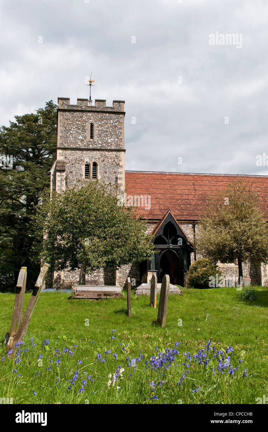 Santa Maria Vergine Chiesa, Hedgerley, Buckinghamshire, Inghilterra, Regno Unito Foto Stock