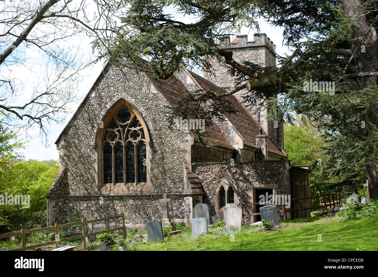 Santa Maria Vergine Chiesa, Hedgerley, Buckinghamshire, Inghilterra, Regno Unito Foto Stock