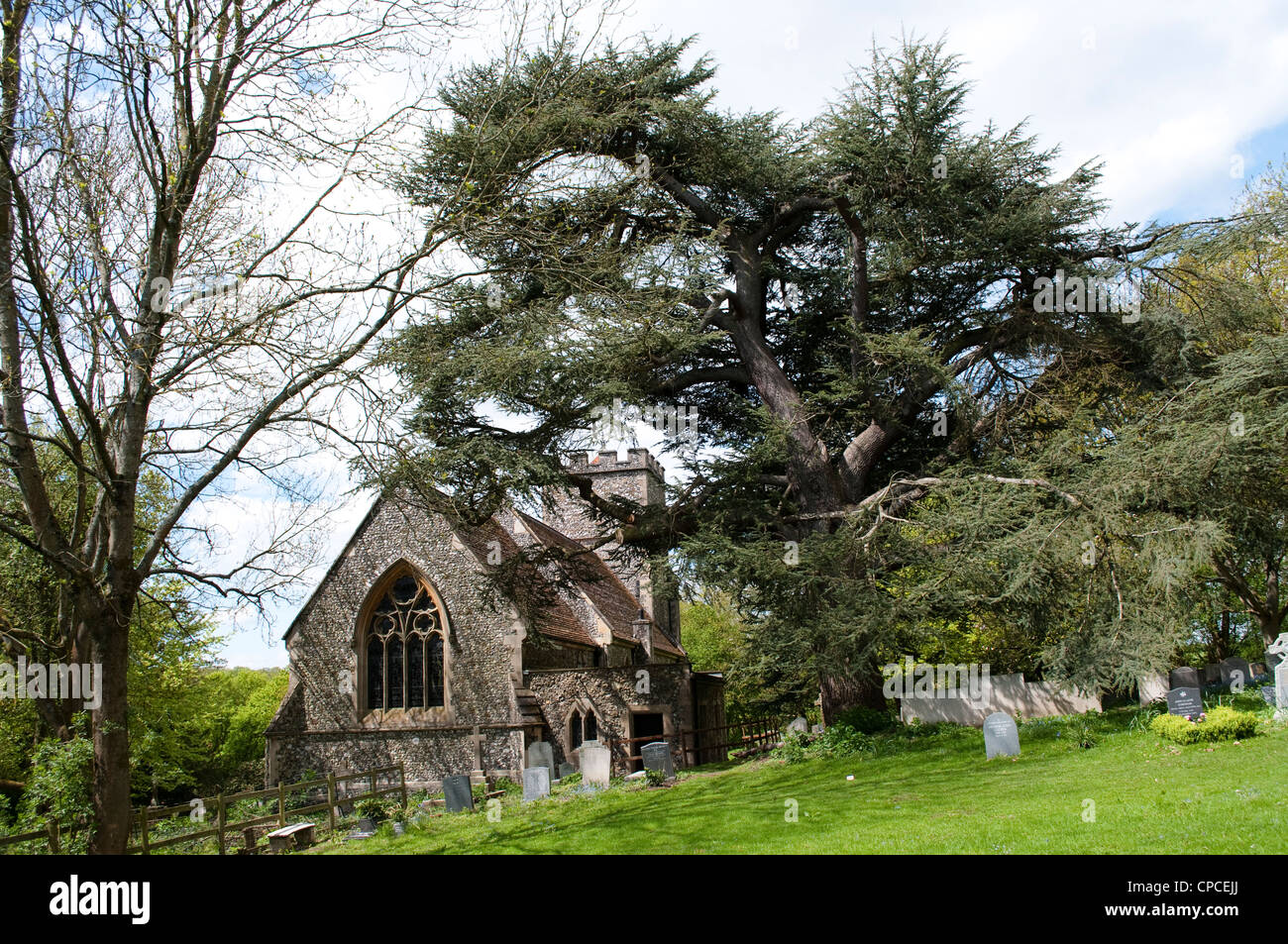 Santa Maria Vergine Chiesa, Hedgerley, Buckinghamshire, Inghilterra, Regno Unito Foto Stock