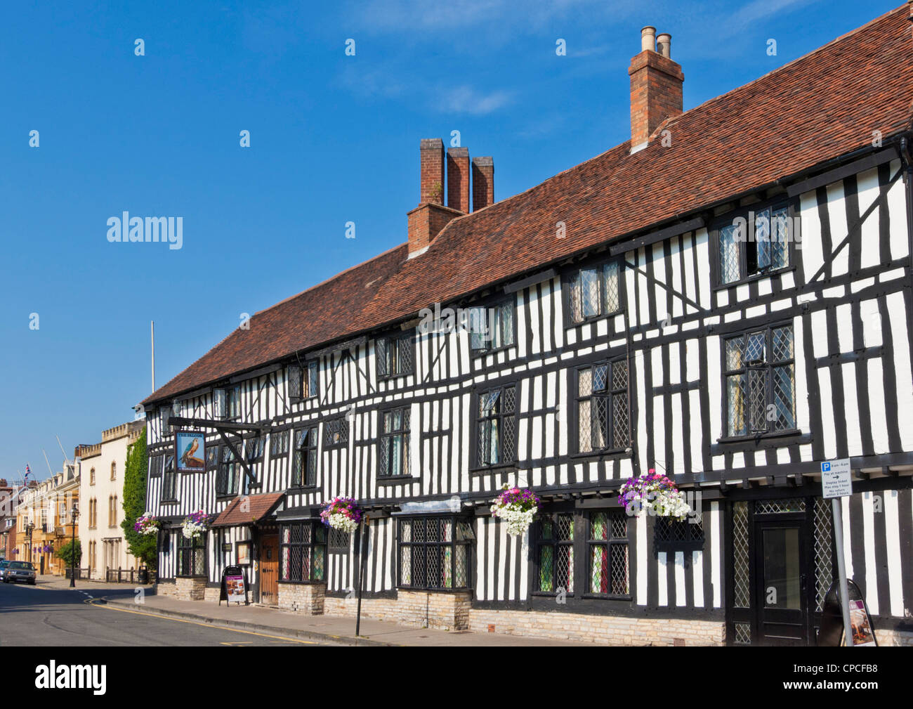 Il Falcon Inn Stratford-upon-Avon centro città Warwickshire England Regno Unito GB EU Europe Foto Stock