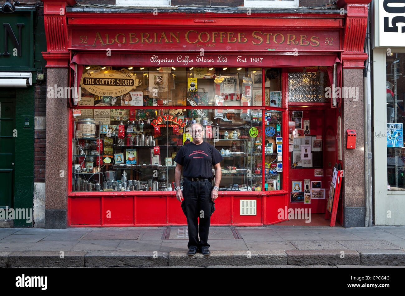 Coffee Shop Old Compton Street London Foto Stock