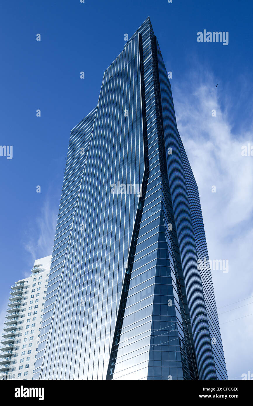 Grattacielo al quartiere Brickell, Miami, Florida, Stati Uniti d'America Foto Stock