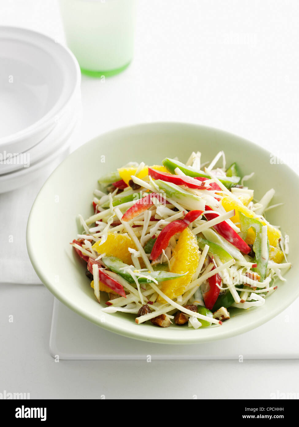 Close up della ciotola di insalata di frutta Foto Stock