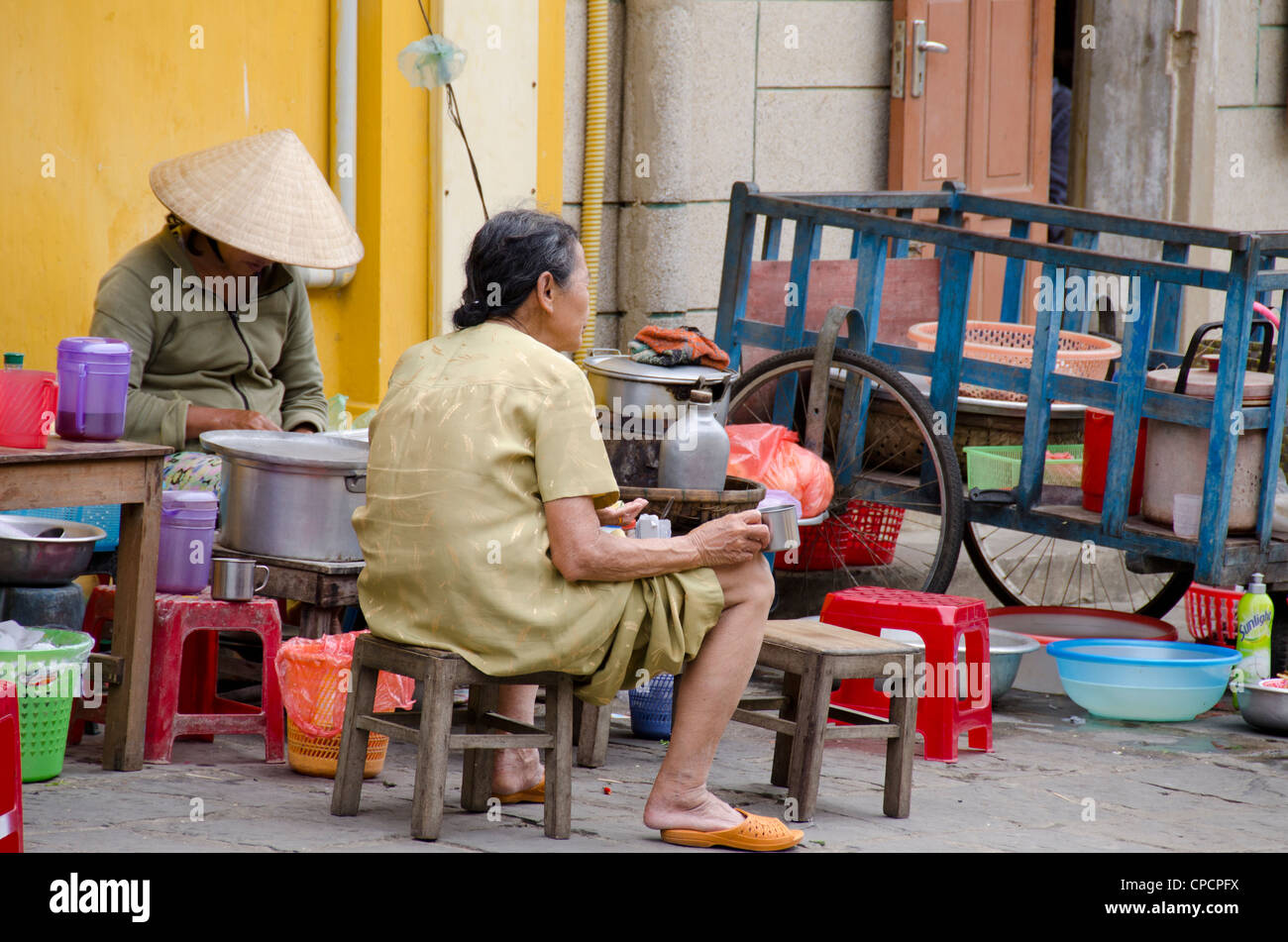 Il Vietnam, da nang. centro storico del XV secolo villaggio di Hoi An. Foto Stock