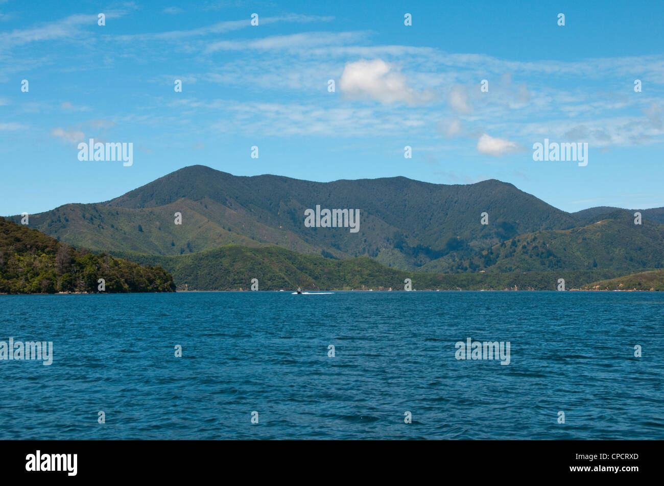 Nuova Zelanda Isola del Sud, Picton scenic il Marlborough Sounds Foto Stock