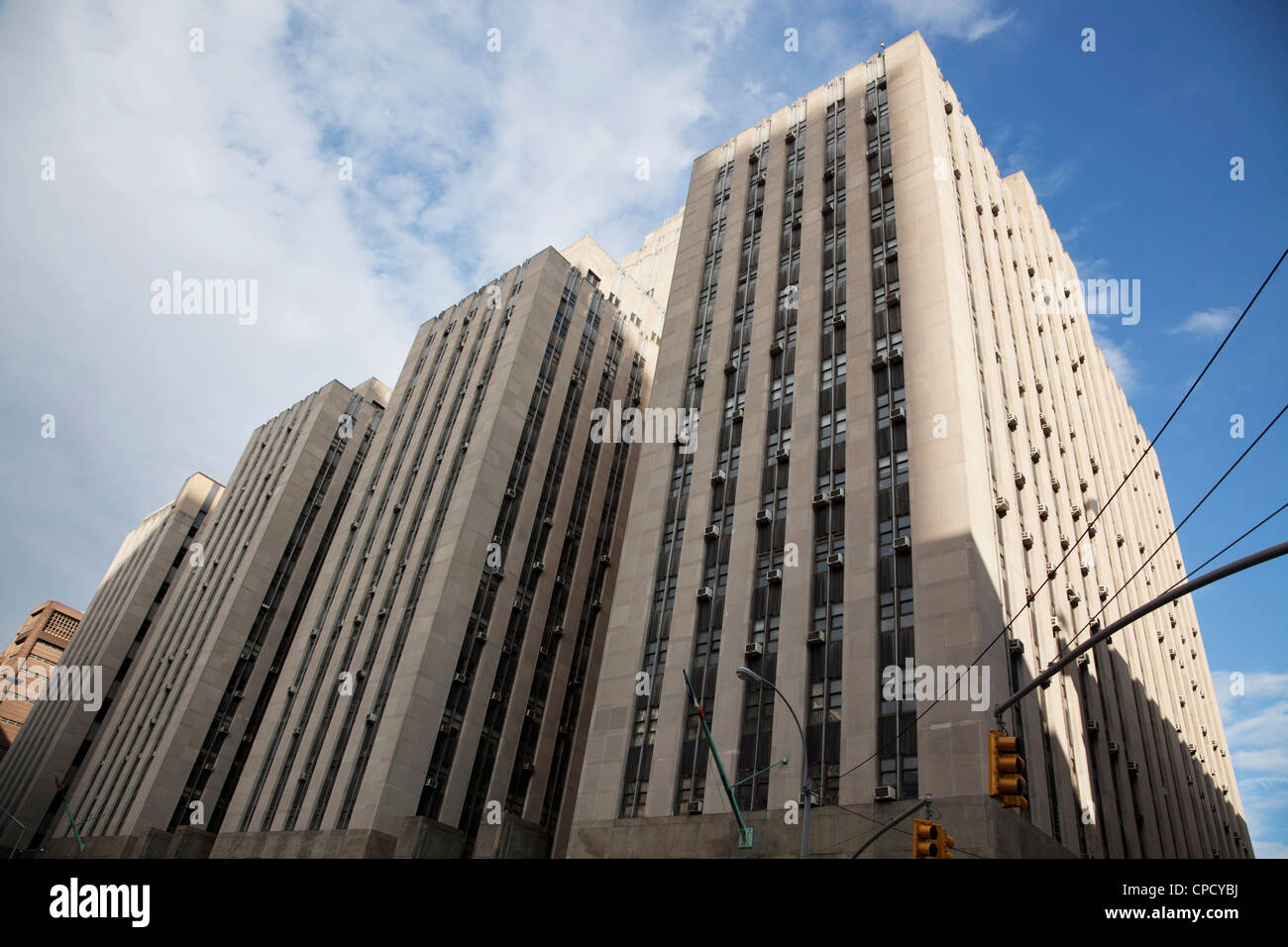 Tribunali penali edificio a 100 Centre Street a Manhattan, New York City Foto Stock