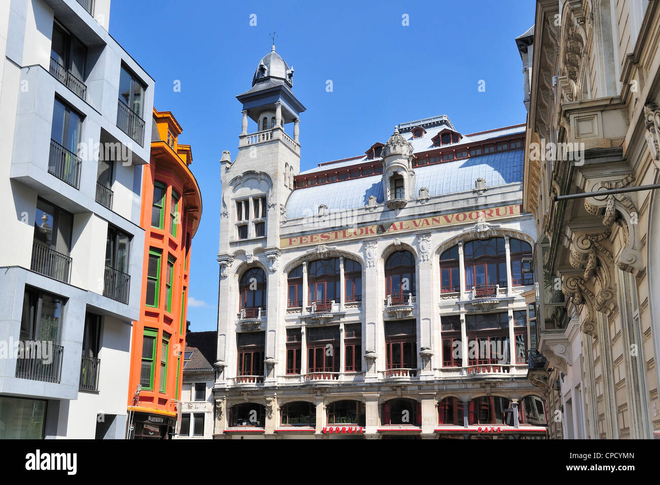 Il festival e il centro di arte Vooruit De a Gand, Belgio Foto Stock