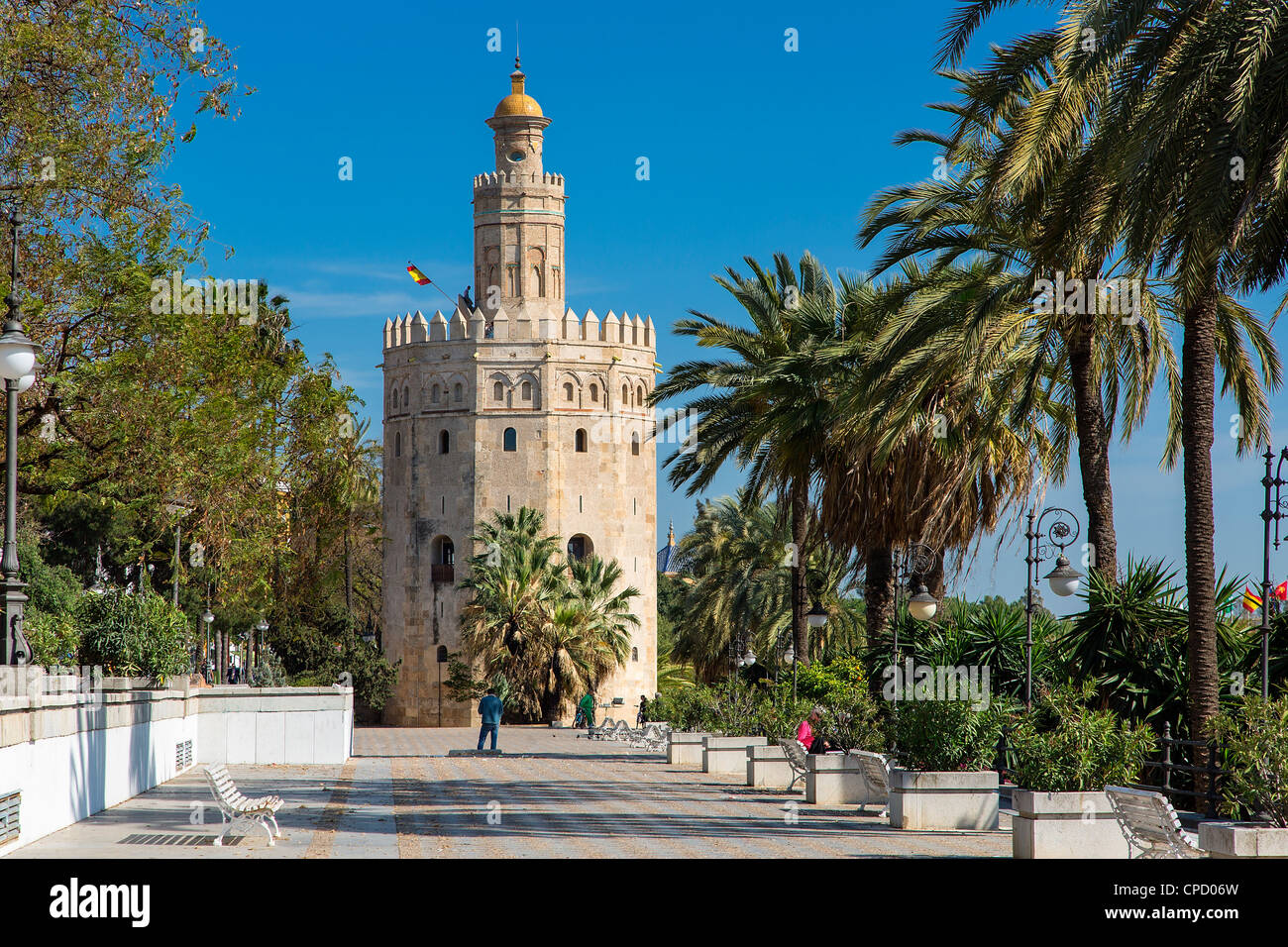 Europa Spagna Andalusia, Sevilla, Torre del Oro Foto Stock