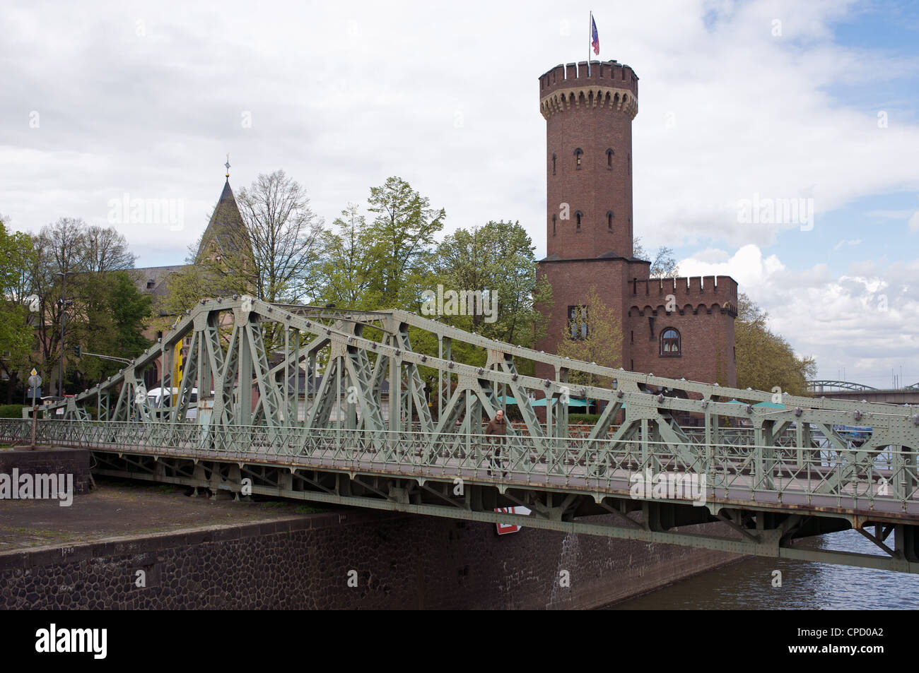 Storico ponte pedonale, Colonia, Germania. Foto Stock