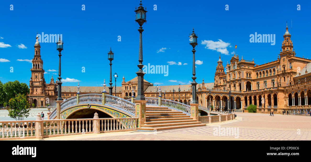 Europa Spagna Andalusia, Sevilla, Plaza de Espana Foto Stock