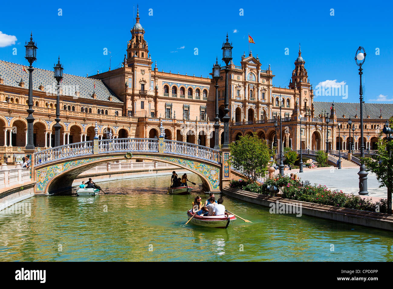 Europa Spagna Andalusia, Sevilla, Plaza de Espana Foto Stock