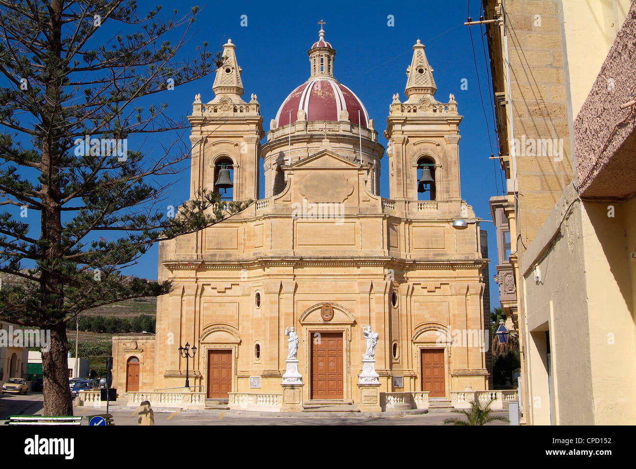 Chiesa a Gharb, Gozo, Malta, Mediterraneo, Europa Foto Stock