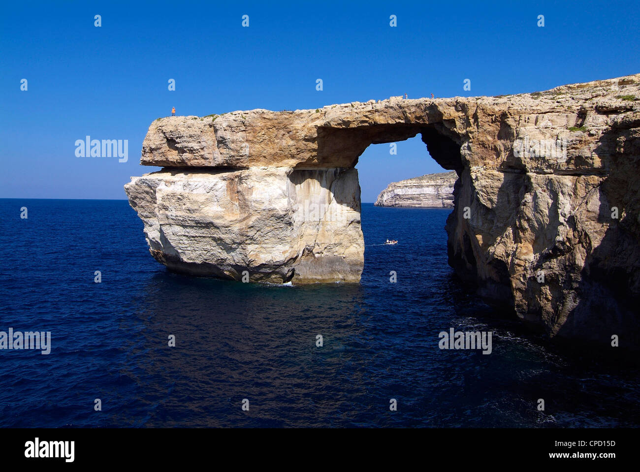 Azure Window, Dwejra Bay, Gozo, Malta, Mediterraneo, Europa Foto Stock