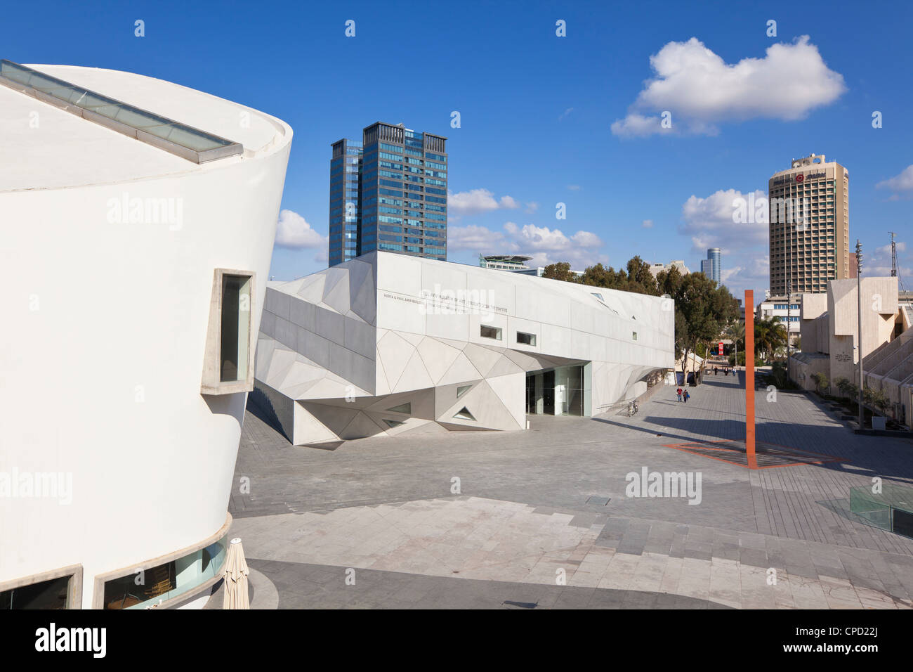 Esterno del nuovo Herta e Paolo Amir edificio del Museo d'Arte di Tel Aviv, Tel Aviv, Israele, Medio Oriente Foto Stock