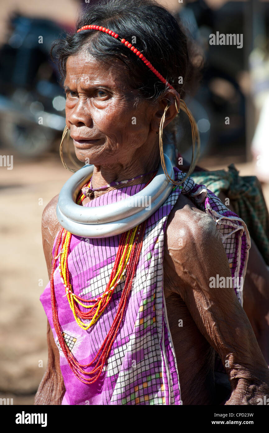 Coppia Gadaba tribeswoman, Rayagader, Orissa, India Foto Stock