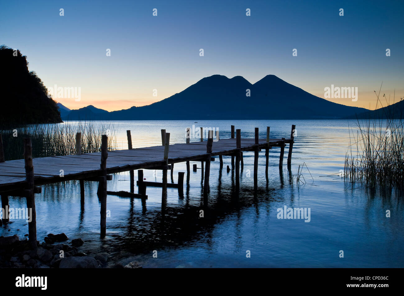 Lago Atitlan, Highlands Occidentali, Guatemala, America Centrale Foto Stock