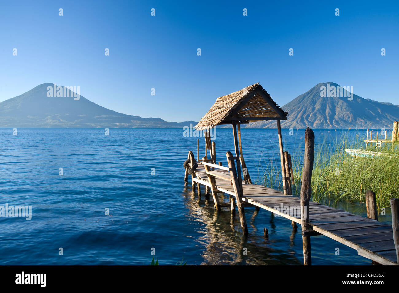 Santa Cruz La Laguna, lago Atitlan, Highlands Occidentali, Guatemala, America Centrale Foto Stock