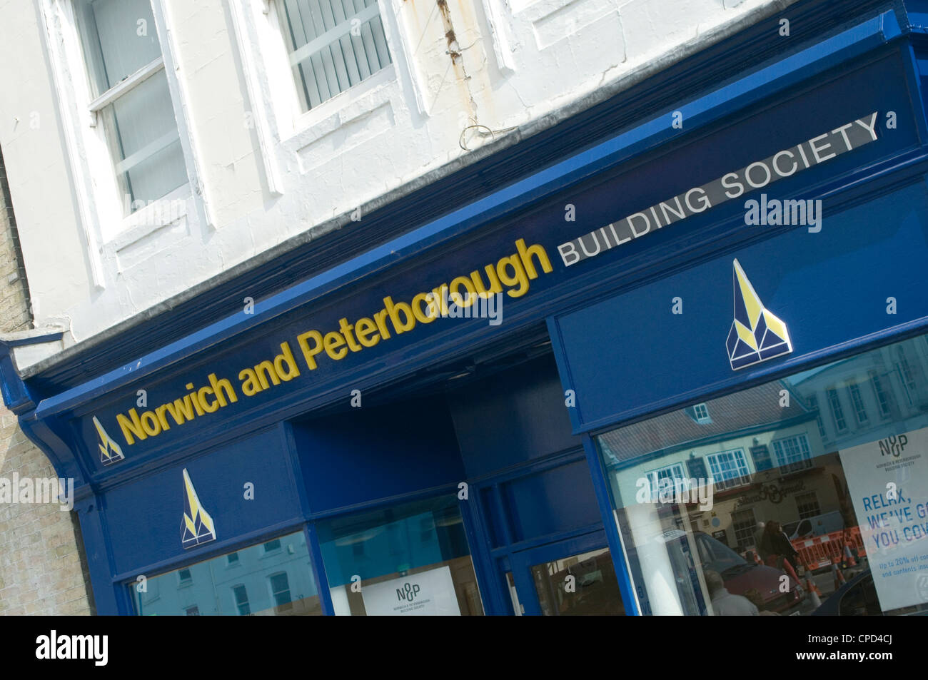 Norwich e peterborough building society banca regionale banche highstreet high street regno unito Foto Stock