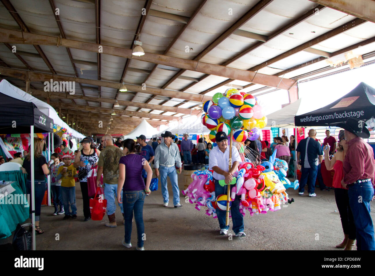 Folla al Cinco de Mayo festival di Austin in Texas Foto Stock