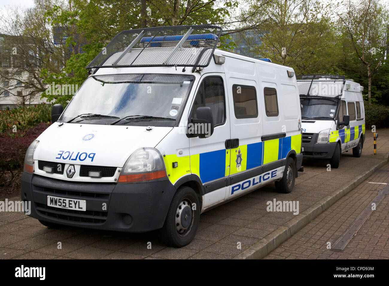 British Transport Police furgoni Glasgow Scotland Regno Unito Foto Stock