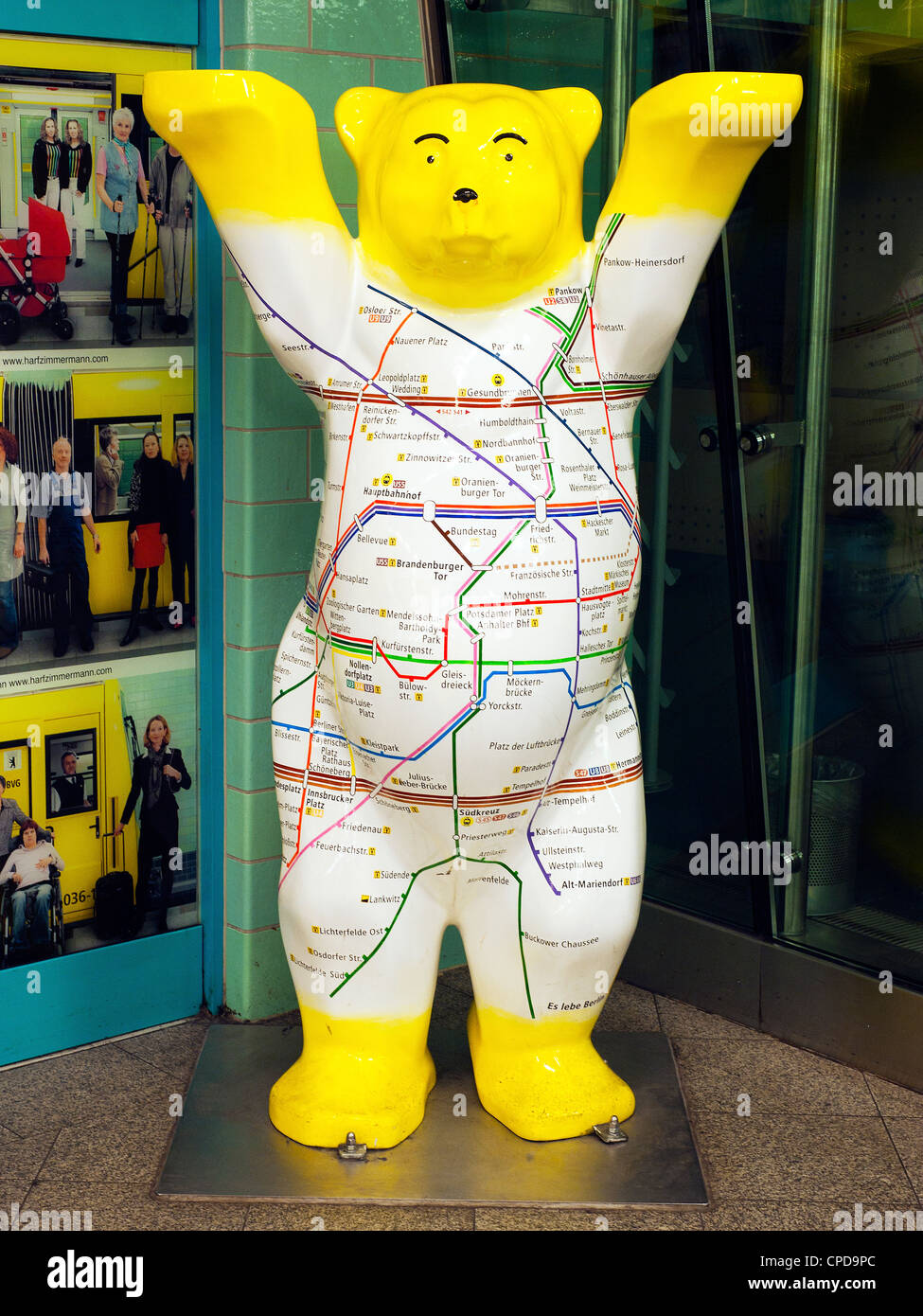 Berlino mappa della metropolitana di Berlino Germania Europa Foto Stock