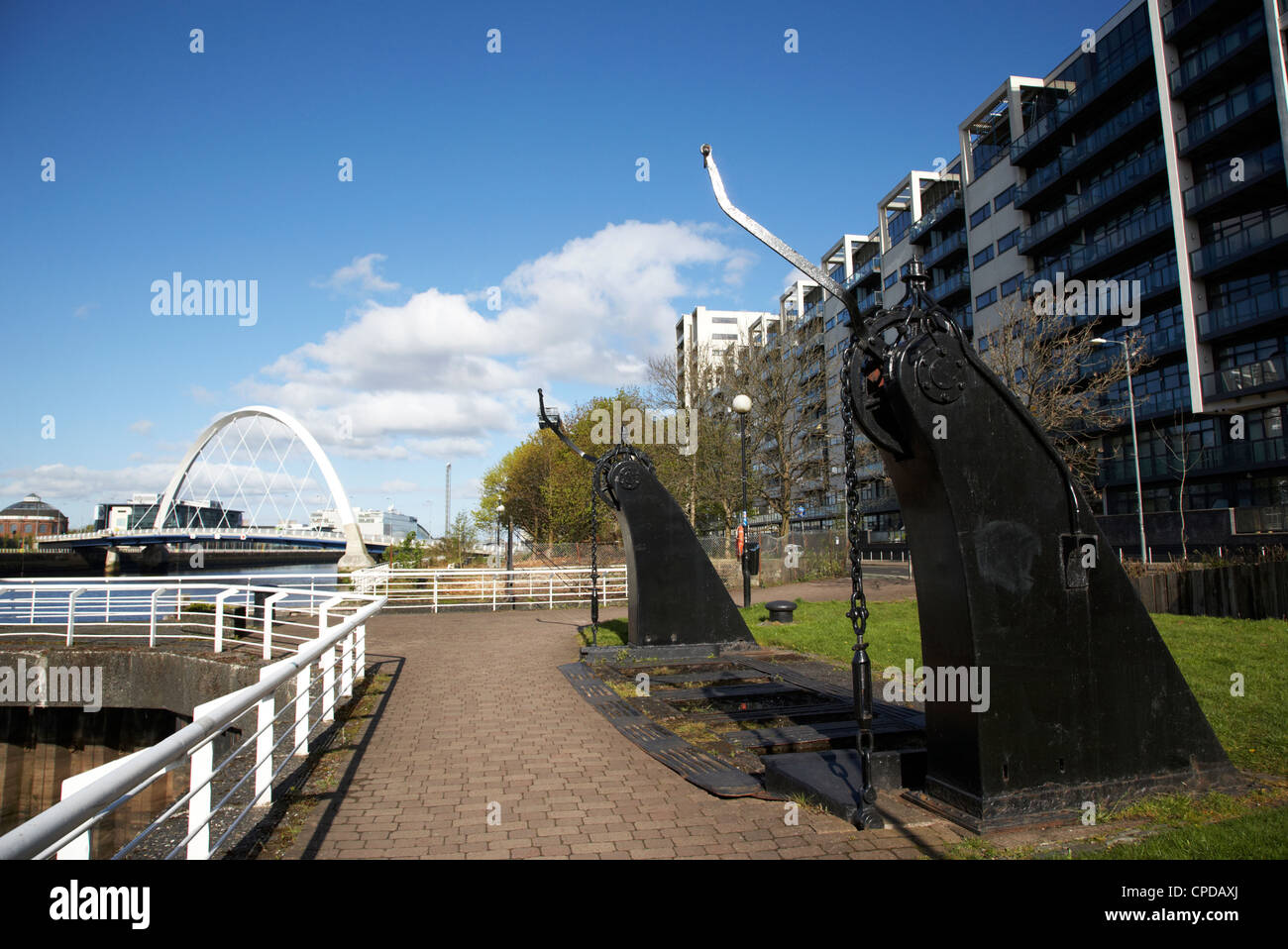 Lancefield Quay Apartments a rivalorizzare il fiume Clyde finnieston Glasgow Scotland Regno Unito Foto Stock