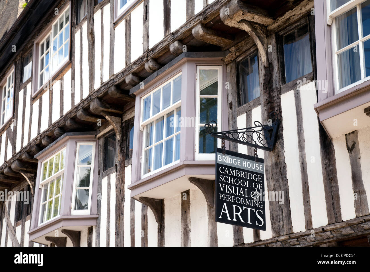 Bridge House, un medievale edificio Tudor su Bridge St, Cambridge Regno Unito Foto Stock