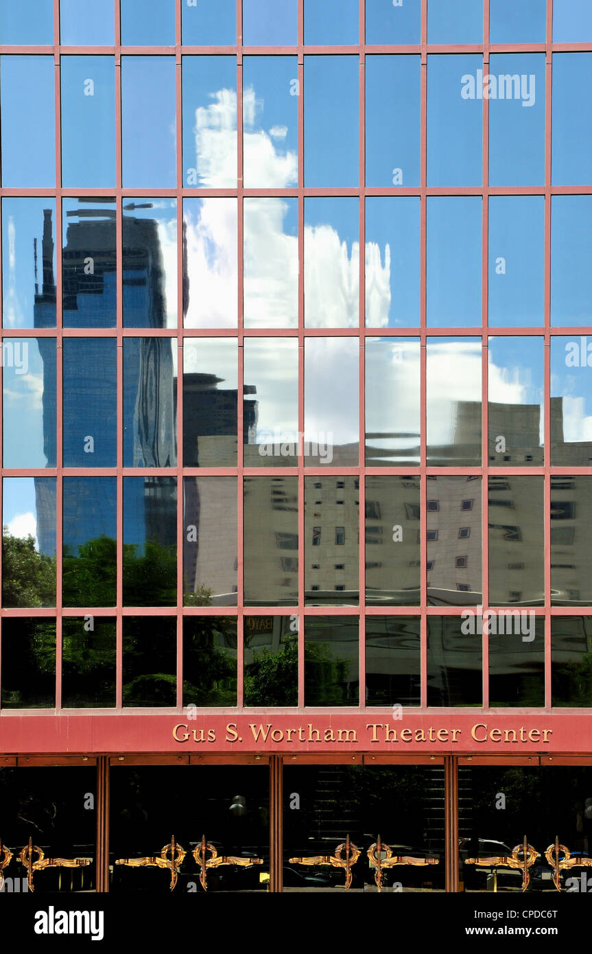 Gus S. Wortham Theatre Centre presso il centro cittadino di Houston, Texas, Stati Uniti d'America. Foto Stock